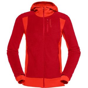 Norrona Womens Falketind Alpha120 Zip Hood Fleecevest (Dames |rood)