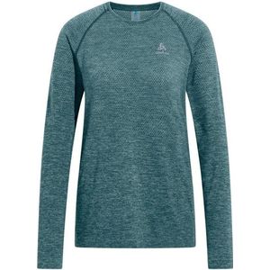 Odlo Womens T-Shirt Crew Neck L/S Essential Seamless Sportshirt (Dames |turkoois)