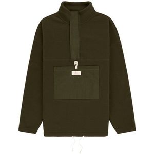 Amundsen Sports Vagabond Waxed Fleece Fleecetrui (Heren |olijfgroen)