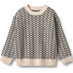 WHEAT Trui 'Elias'  sand / zwart