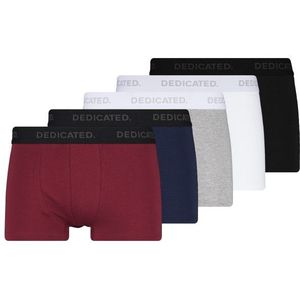 DEDICATED Boxer Briefs Kalix Base 5-Pack Ondergoed (Heren |rood)