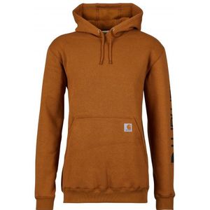 Carhartt Sleeve Logo Hooded Sweatshirt Hoodie (Heren |bruin)