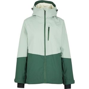 Stoic Womens MountainWool AsplidenSt Long II Ski-jas (Dames |groen/grijs |waterdicht)