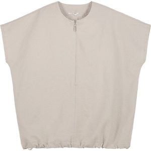 Jeanne Baret Womens Sunflower Short-Sleeved Blouse T-shirt (Dames |beige/grijs)