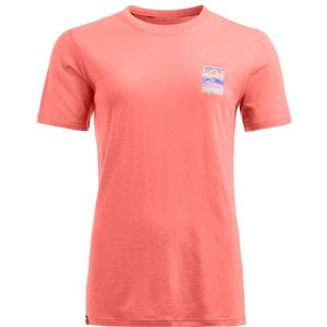 Ortovox Womens 140 Cool Mountain Gradient T-Shirt Merinoshirt (Dames |blossom)