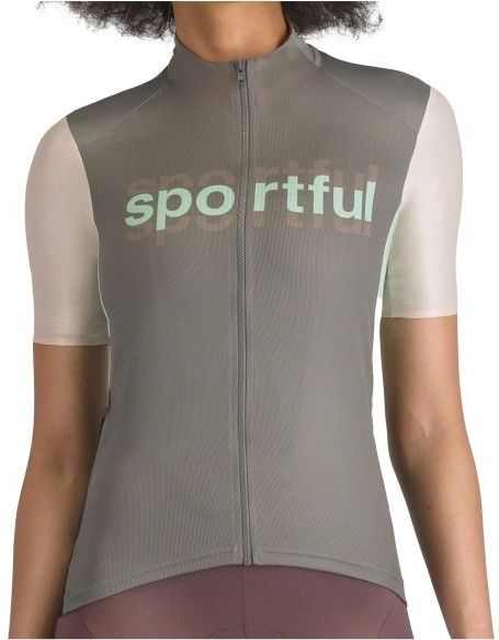 Sportful - Supergiara Logo - Korte Mouw Wielertrui - Grijs