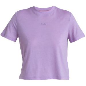 Icebreaker Womens Merino 150 Tech Lite III S/S Crop Tee Merinoshirt (Dames |purper)