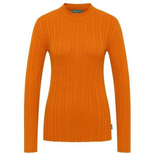 Tranquillo Womens Seidiges Ecovero-Shirt Longsleeve (Dames |oranje)