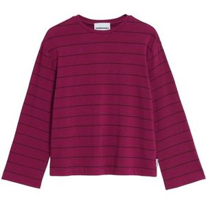 ARMEDANGELS Womens Marynaa Fine Stripe Longsleeve (Dames |purper)