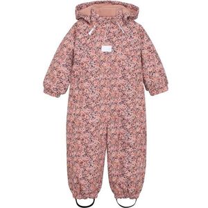 Minymo - Snow Suit AOP No 164001 - Overall - Roze - Waterdicht