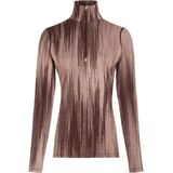 Icebreaker - Merino 260 Tech Vertex L/S Half Zip AOP - Merino-ondergoed - Bruin