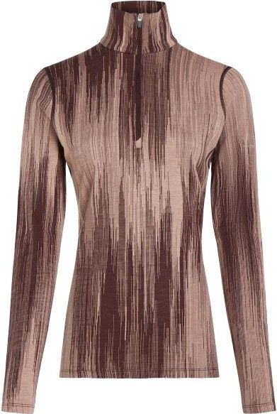 Icebreaker - Merino 260 Tech Vertex L/S Half Zip AOP - Merino-ondergoed - Bruin