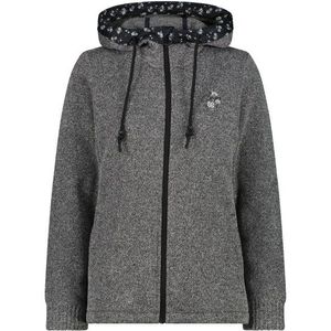 CMP Womens Jacket Fix Hood Jacquard Knitted 35H1656 Fleecevest (Dames |grijs)