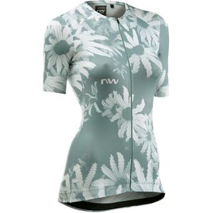 Northwave Womens Blade Jersey Short Sleeve Fietsshirt (Dames |grijs/turkoois)
