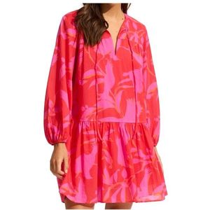 Seafolly Womens Birds Of Paradise Cover Up Jurk (Dames |roze)