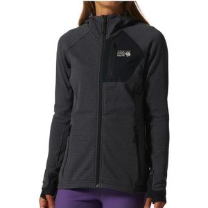 Mountain Hardwear Womens Polartec Power Grid Full Zip Fleecevest (Dames |zwart)