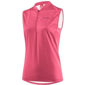 Löffler Womens Bike Sleeveless Shirt Half Zip Cutina Fietshemd (Dames |roze)