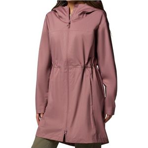Columbia Womens Weekend Adventure II Long Shell Lange jas (Dames |bruin/roze |waterdicht)