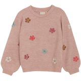 Minymo Blouse - Gebreid - Misty Rose m. Bloemen - Minymo - 4 jaar (104) - Shirts