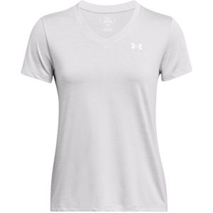 Under Armour Womens Tech SSV Twist Sportshirt (Dames |wit/grijs)