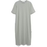 Jerseyjurken - Effen - Katoen - Ronde Hals - Kwartmouw - Losse Pasvorm