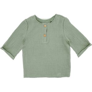 maximo Baby Boys Hemd 3/4 Arm Musselin (Kinderen |olijfgroen)