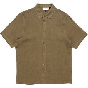 Mazine Shortsleeve Linen Shirt Overhemd (Heren |bruin)