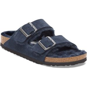 Birkenstock - Arizona - Sandalen - Navy - Suede Leer en Bont