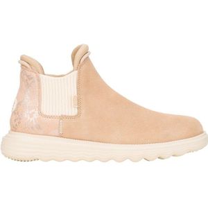 HeyDude Womens Branson Suede Novelty Hoge schoenen (Dames |beige/wit)