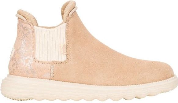 HeyDude Womens Branson Suede Novelty Hoge schoenen (Dames |beige/wit)