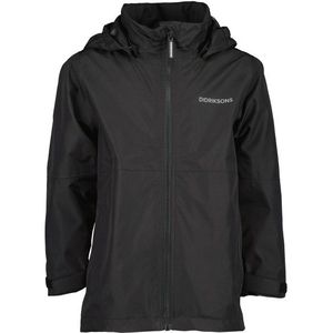 Didriksons Kids Piko Jacket 8 Regenjas (Kinderen |zwart |waterdicht)