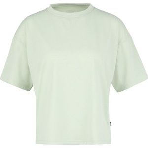 Stoic Womens QuickDry SkaraSt Backprint Tee Sportshirt (Dames |wit/groen)