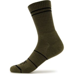 Stoic Merino Crew Tech Rib Stripes Socks Multifunctionele sokken (olijfgroen)