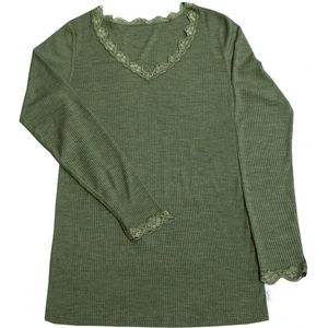 Joha Womens Blouse I L/S 70/30 Merino-ondergoed (Dames |olijfgroen)