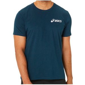 Asics Chest Logo S/S Tee T-shirt (Heren |blauw)