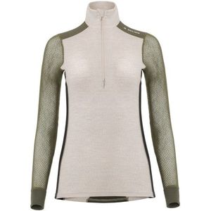 Aclima Womens WoolNet Hybrid Mockneck Merino-ondergoed (Dames |grijs)