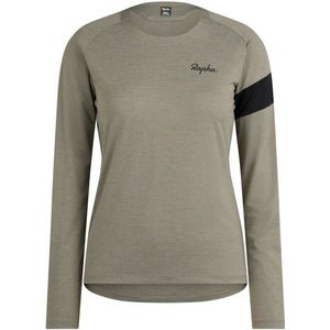 Rapha Womens Trail Long Sleeve Technical T-Shirt Fietsshirt (Dames |grijs/beige)