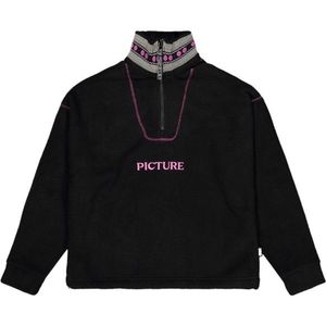 Picture Womens Cylla Crop 1/4 Fleece Fleecetrui (Dames |zwart)