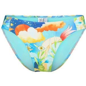 Seafolly Womens Aquarius High Leg Ruched Side Pant Bikinibroekje (Dames |meerkleurig)