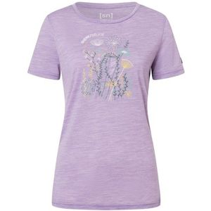 supernatural Womens Rock Flowers Tee Merinoshirt (Dames |purper)