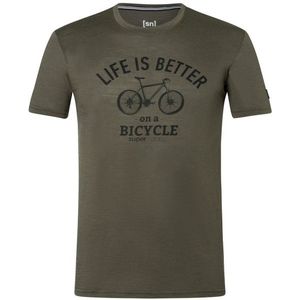 supernatural Better Bike Tee Merinoshirt (Heren |bruin)