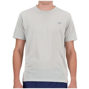 New Balance Athletics Run S/S Hardloopshirt (Heren |grijs)