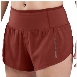 Ultimate Direction Womens Velum Short 25 Hardloopshort (Dames |rood)