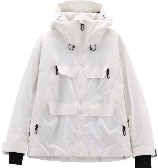 CMP Womens Jacket Fix Hood with Chest Pockets Ski-jas (Dames |grijs/wit |waterdicht)