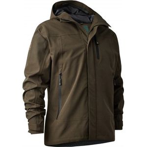 Deerhunter Sarek Shell Jacket With Hood Regenjas (Heren |zwart/bruin |waterdicht)