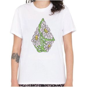 Volcom Womens Radical Daze Tee T-shirt (Dames |wit)