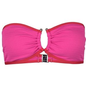 Seafolly Womens Beach Bound Ring Front Bandeau Bikinitop (Dames |roze)