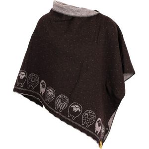 Albmerino - Womens Poncho Schäfle - Poncho - Zwart