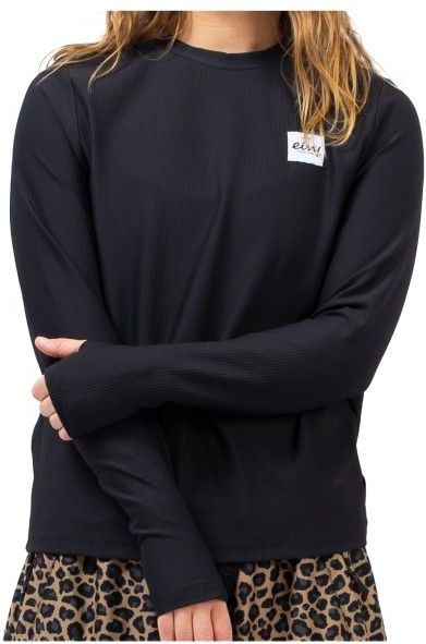 Eivy - Versa Loose Fit Rib Top - Longsleeve - Zwart