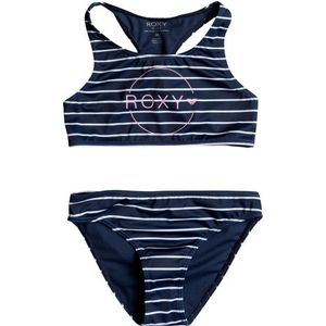 Roxy Kids Bico Basic Stripe Crop Top Set Bikini (Kinderen |blauw)